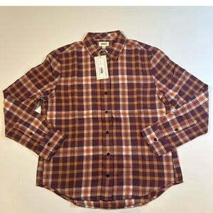 NWT Pact organic cotton plaid Shirt